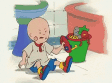 Caillou Tantrums GIF - Caillou Tantrums Crying GIFs