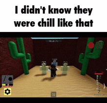 a screenshot of a game that says i didn 't know they were chill like that