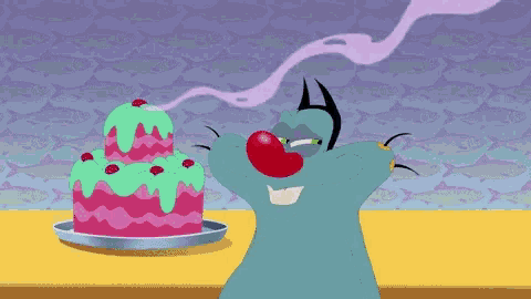 Oggy Themed Cake