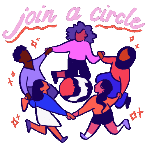 Join A Circle Womens March Sticker - Join A Circle Womens March Join Hands Stickers