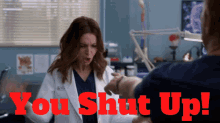 Greys Anatomy Amelia Shepherd GIF - Greys Anatomy Amelia Shepherd You Shut Up GIFs