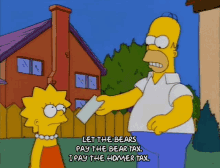 Homer Simpson Bear Tax GIF