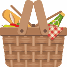 picnic basket summer fun joypixels basket of foods snack time