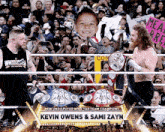 Sami Zayn Kevin Owens Raw And Smackdown Tag Titles Sami Zayn Kevin Owens Wrestlemania 39 GIF - Sami Zayn Kevin Owens Raw And Smackdown Tag Titles Sami Zayn Kevin Owens Wrestlemania 39 GIFs
