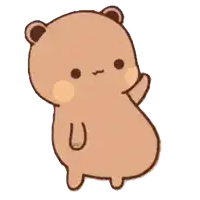 a cartoon drawing of a brown teddy bear with a u on its chest