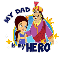 My Dad Is My Hero Princess Indumati Sticker - My Dad Is My Hero Princess Indumati Raja Indraverma Stickers