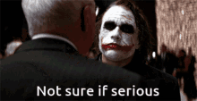 The Joker Heath Ledger GIF - The Joker Heath Ledger Not Sure If Serious GIFs