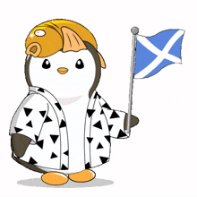 world flag penguin map scotland