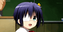 a girl with a bandage on her eye and the words eyes crying blood behind her