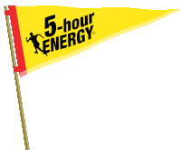 5hour Energy Flag Sticker - 5hour Energy Flag Pennant Stickers