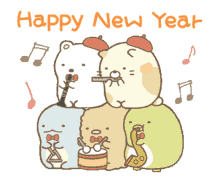 happy sumikko gurashi cute new years eve 2020