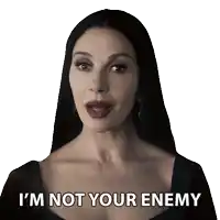 a woman says i 'm not your enemy