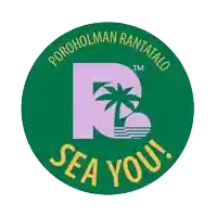 a green circle with a pink letter r and the words sea you