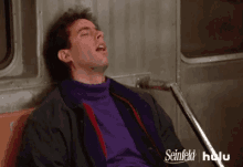 Asleep Seinfeld GIF - Asleep Seinfeld Subway GIFs
