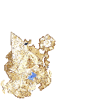a cartoon character with a crown and a key is holding a blue object .