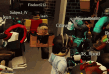 a group of people are playing a video game and one of them is named cdawg