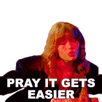 Pray It Gets Easier Allison Ponthier Sticker - Pray It Gets Easier Allison Ponthier Hell Is A Crowded Room Song Stickers