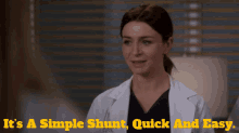 Greys Anatomy Amelia Shepherd GIF - Greys Anatomy Amelia Shepherd Its A Simple Shunt Quick And Easy GIFs