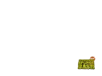 a picture of a spongebob sponge bash logo on a white background