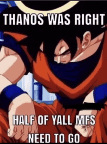 Goku Thanos Snap GIF