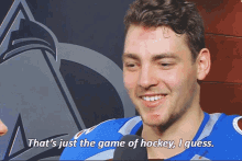 Tyson Jost Thats Just The Game Of Hockey I Guess GIF - Tyson Jost Thats Just The Game Of Hockey I Guess Hockey GIFs