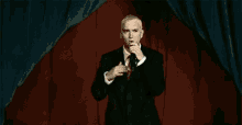 Eminem Rapping In Suit GIF