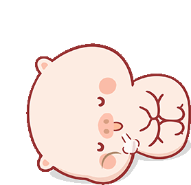 Cute Sigh Sticker - Cute Sigh Pig Stickers