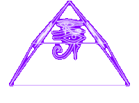a purple pyramid with a snake on it
