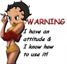 Betty Boop Attitude GIF - Betty Boop Attitude Warning GIFs