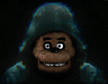 a poster for five nights at freddy 's with a teddy bear and the words join the rebellion