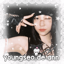 a picture of a girl with the name youngseo de ann written on it