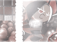 a collage of images with the words dark choco de rouen