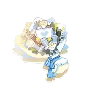 an illustration of a bouquet of flowers with a heart on it
