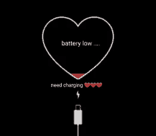 Heart Battery Low Need Charging Charging GIF - Heart Battery Low Need Charging Charging Heart Charging GIFs