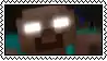 a picture of a minecraft character with glowing eyes