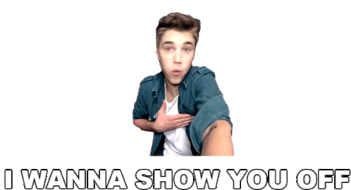 I Wanna Show You Off Justin Bieber Sticker - I Wanna Show You Off Justin Bieber Beauty And A Beat Song Brag About You Stickers