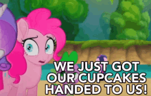 We Just Got Our Cupcakes Hand To Us! GIF - My Little Pony Cupcake Handouts My Little Pony Movie GIFs