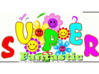 a sign that says super fantastic with smiley faces on it