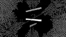 a black and white image with a few lines and dots on it