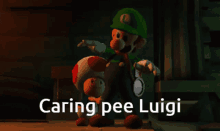 Luigi Scared Pee GIF