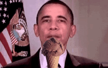 Yummy GIF - Barack Obama Licking Ice Cream GIFs