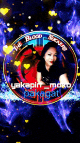 a picture of a woman with the blood suckers written on it
