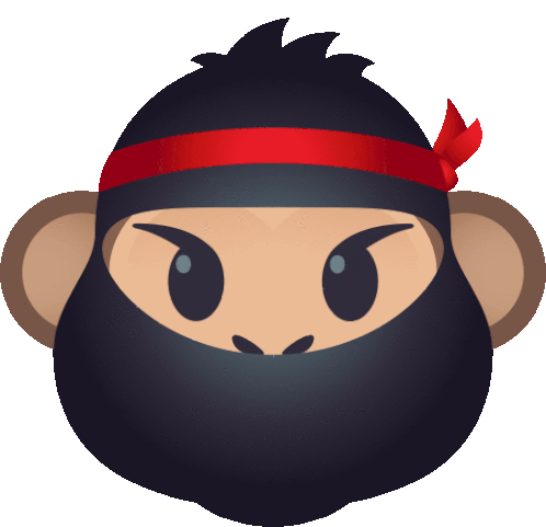 Ninja Monkey Monkey Sticker - Ninja Monkey Monkey Joypixels Stickers