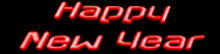 a red neon sign that says happy new year