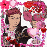 a cartoon of a man holding a flower with the words everything is ruined