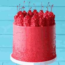 Cake Dessert GIF - Cake Dessert Cherry Cherry Boom Boom Cake GIFs