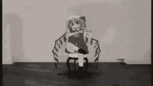 Flandre Good Attempt Touhou GIF - Flandre Good Attempt Touhou Black And White GIFs