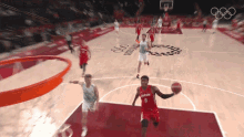 dunk rui hachimura japan basketball team nbc olympics shoot the ball