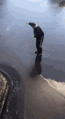 Walking Fall In The Water GIF - Walking Fall In The Water Out Control GIFs