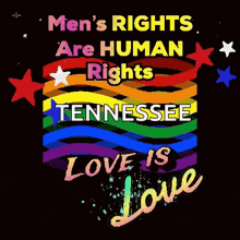 a poster that says men 's rights are human rights in tennessee